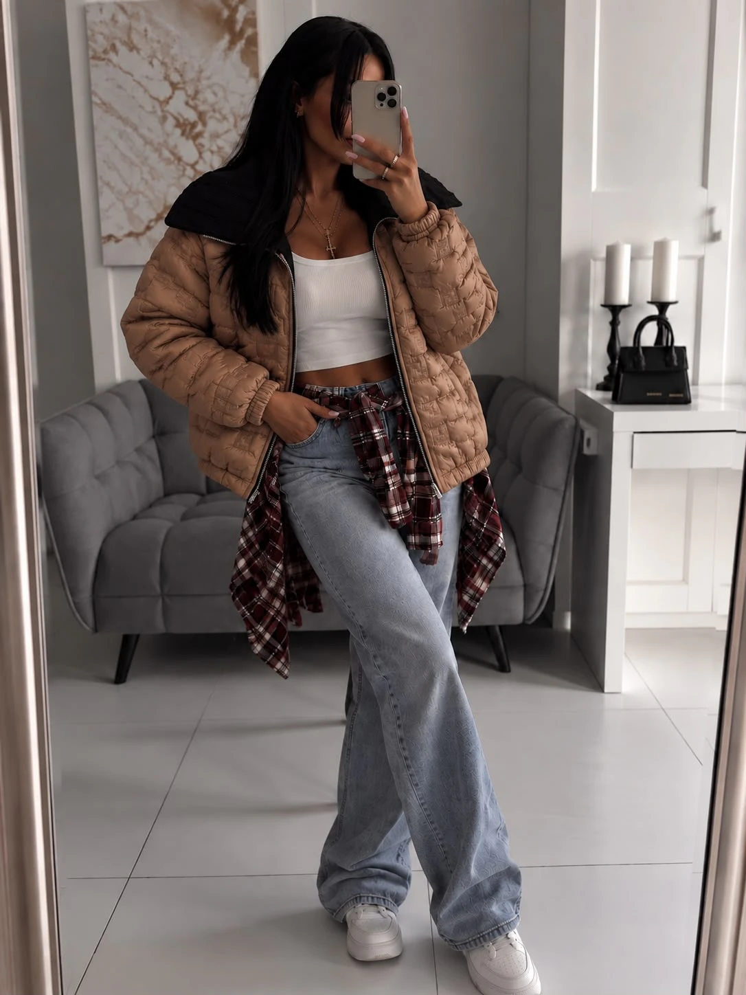 Kurtka zimowa pikowana oversize 1